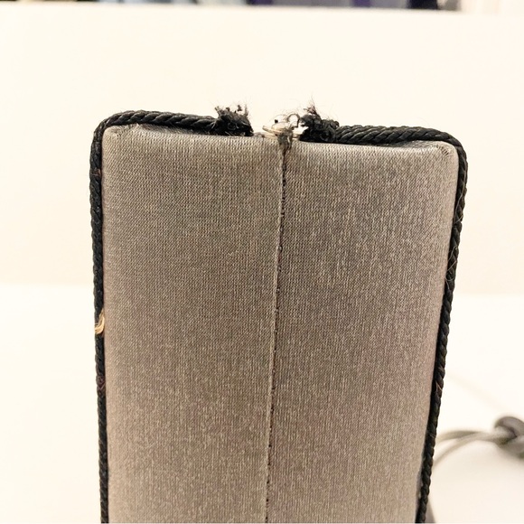 Vintage Moo Roo Charleston Purse Tapestry Bag Metal Handle Handbag Structured - Picture 6 of 10